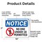 Signmission No One Under 18 Permitted OSHA Notice Sign, Aluminum, 10in W x 7in L, 2PK OS-2PACK-NS-A-710-L-16152 - alternate 4